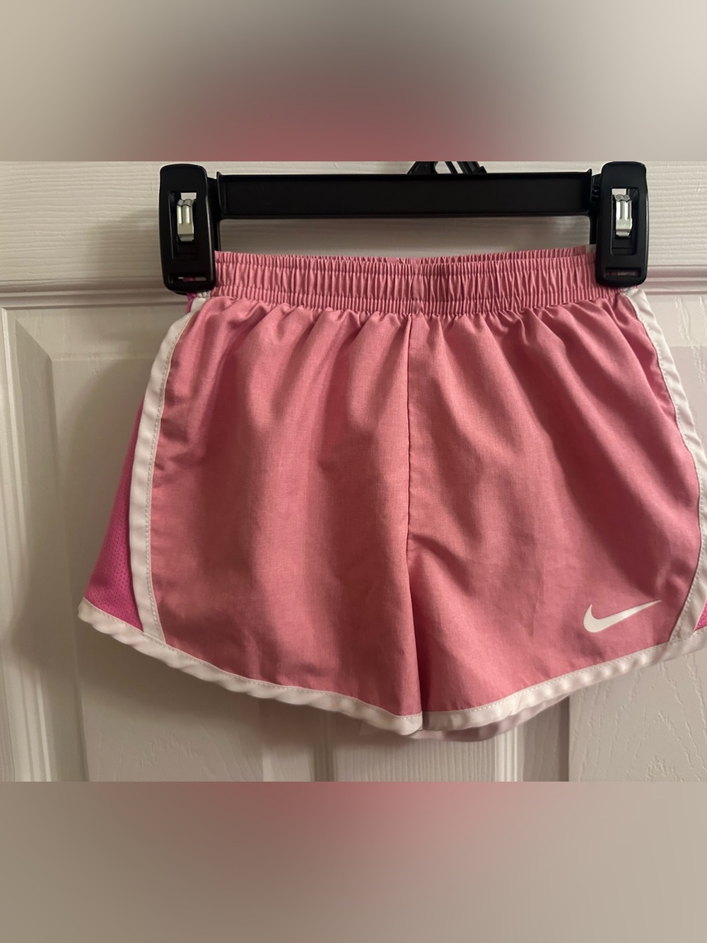Nike Dri-fit Girls Pink Size 5-6 M Tempo Running Lined Athletic Shorts